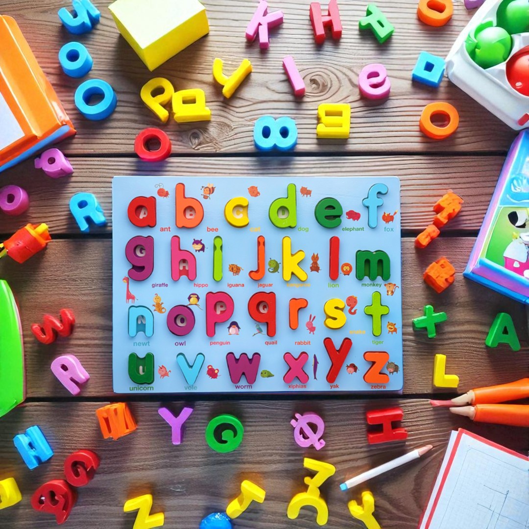 Wooden Alphabet & Number Puzzle Sets