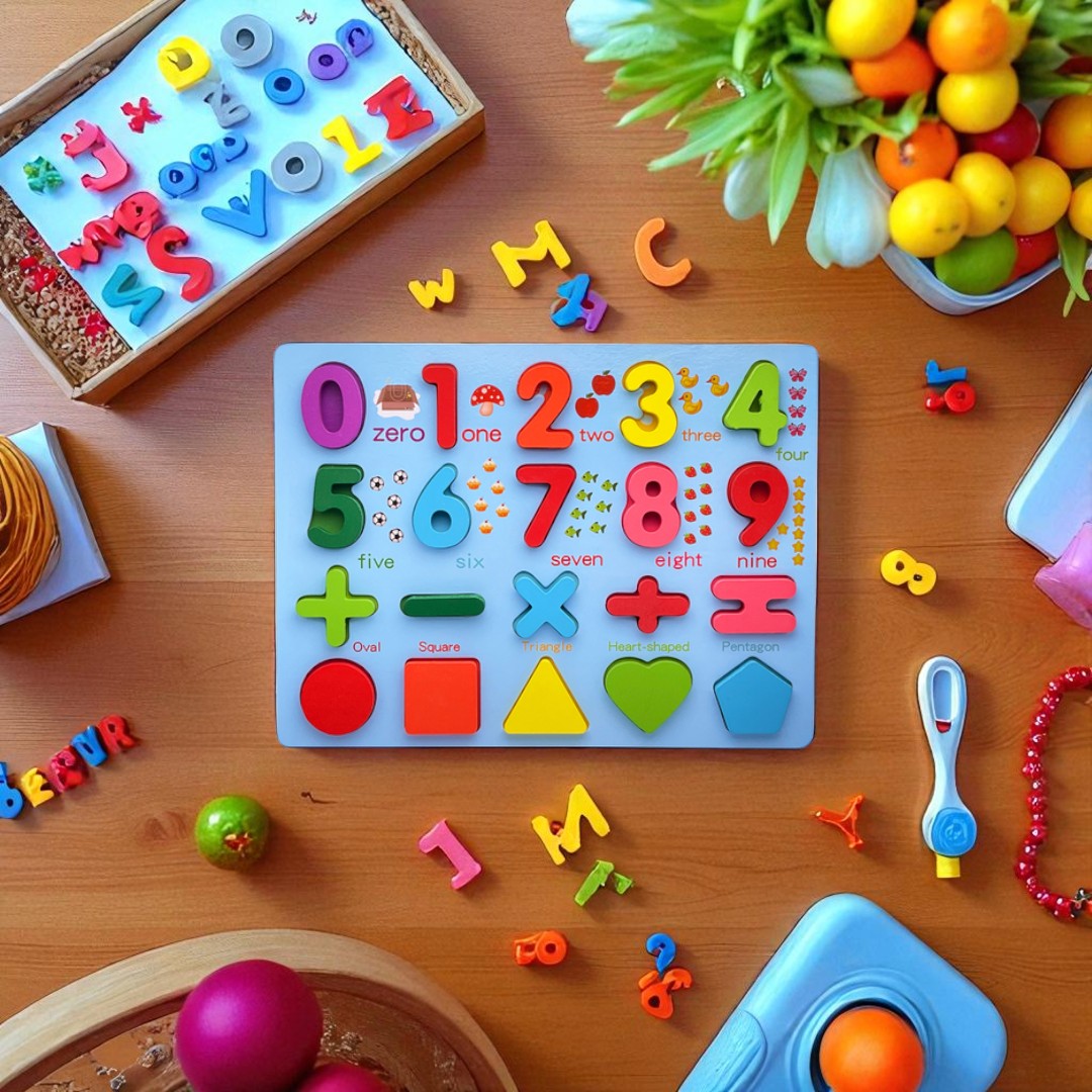 Wooden Alphabet & Number Puzzle Sets