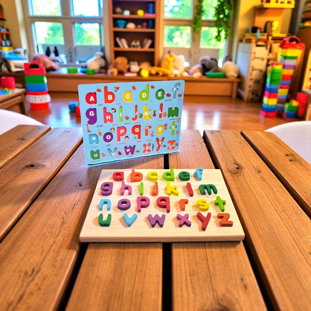 Wooden Alphabet & Number Puzzle Sets