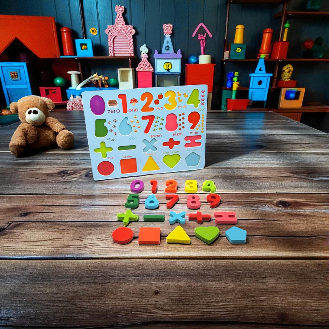 Wooden Alphabet & Number Puzzle Sets