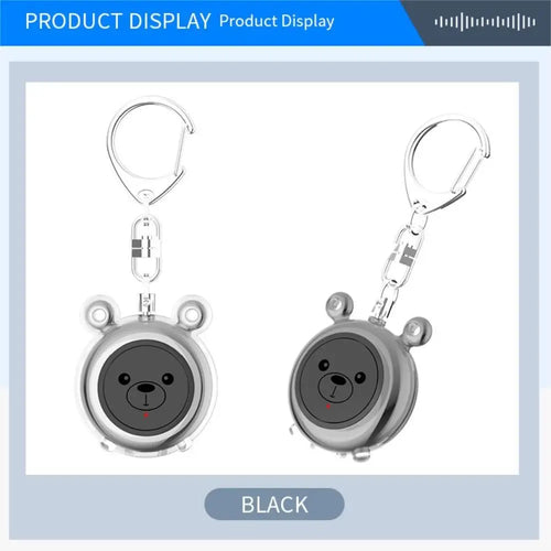 Mini Bear Self-Defense Alarm Keychain (Rechargeable)