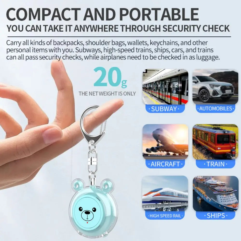 Mini Bear Self-Defense Alarm Keychain (Rechargeable)