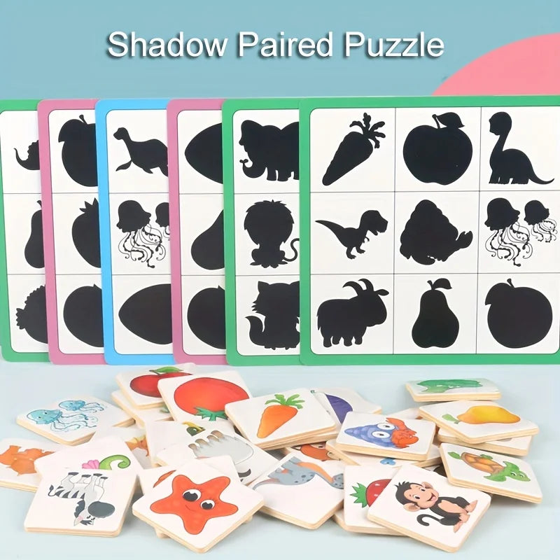 Wooden Shadow Matching Puzzle Game