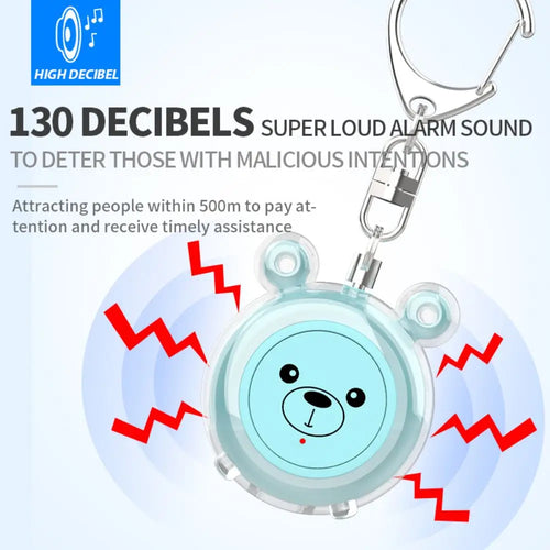Mini Bear Self-Defense Alarm Keychain (Rechargeable)