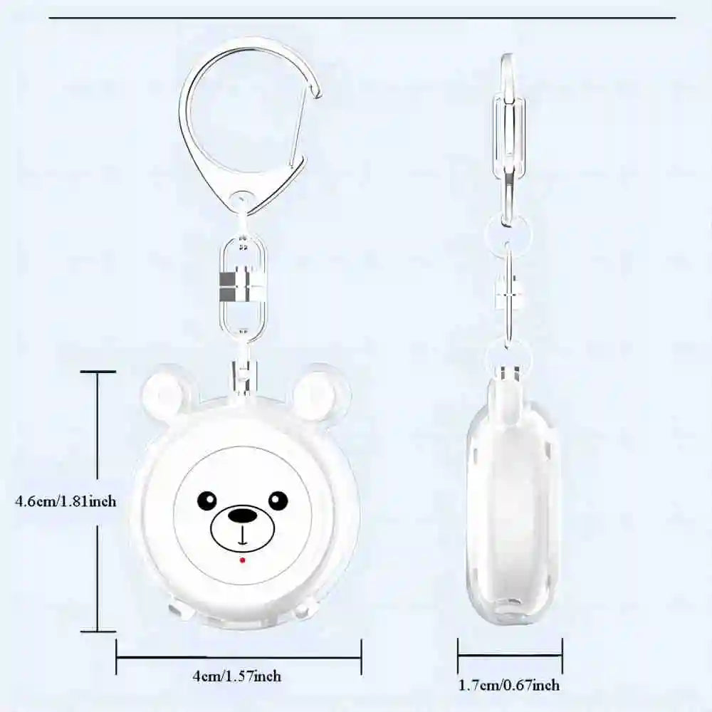 Mini Bear Self-Defense Alarm Keychain (Rechargeable)