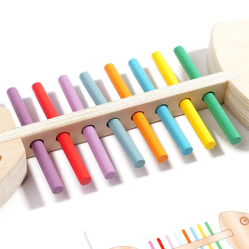 Wooden Fish Bone Colour Matching Game